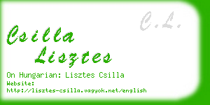 csilla lisztes business card